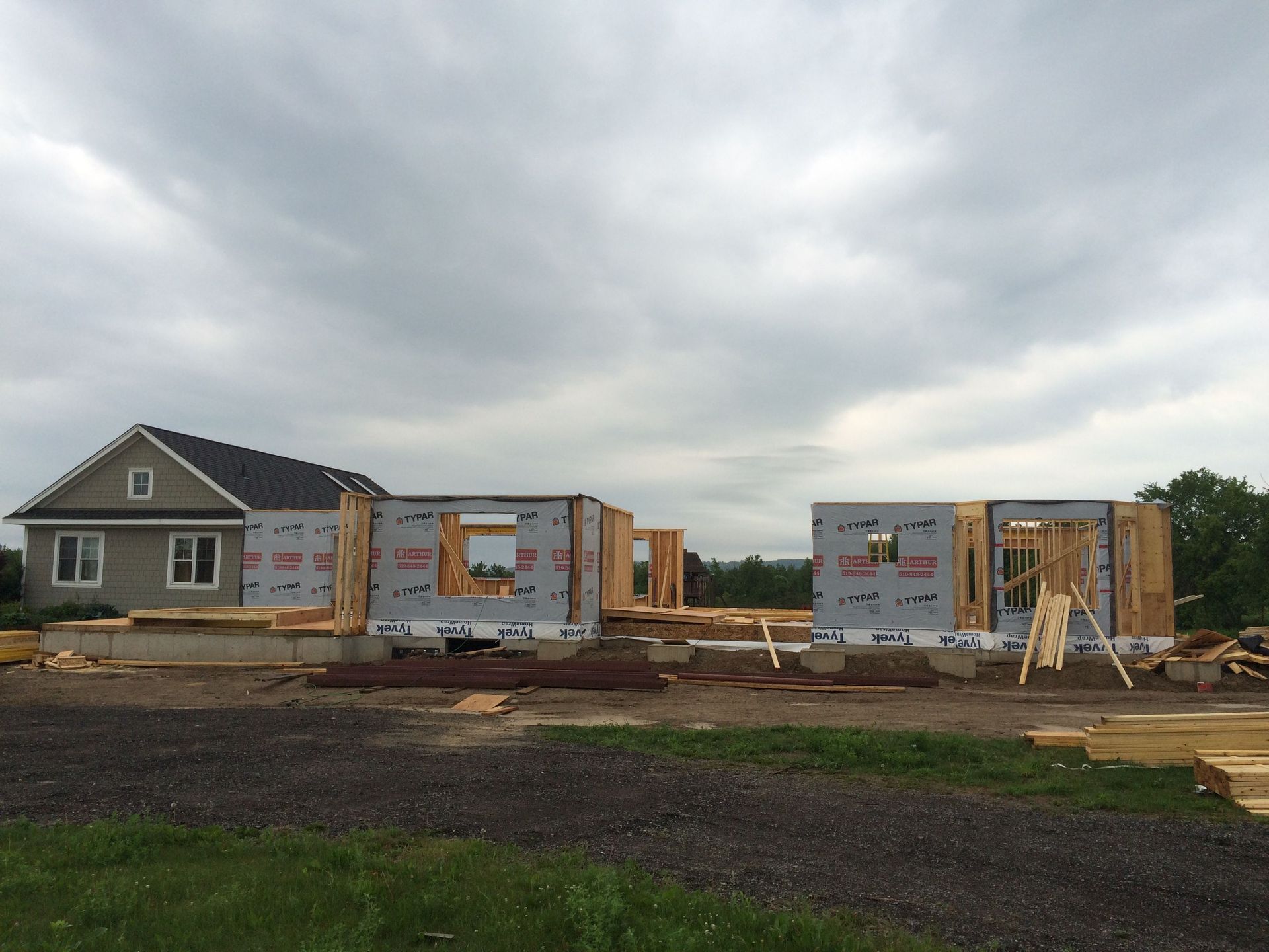 Home framing detail shown in the Rebuild The Planet sample site