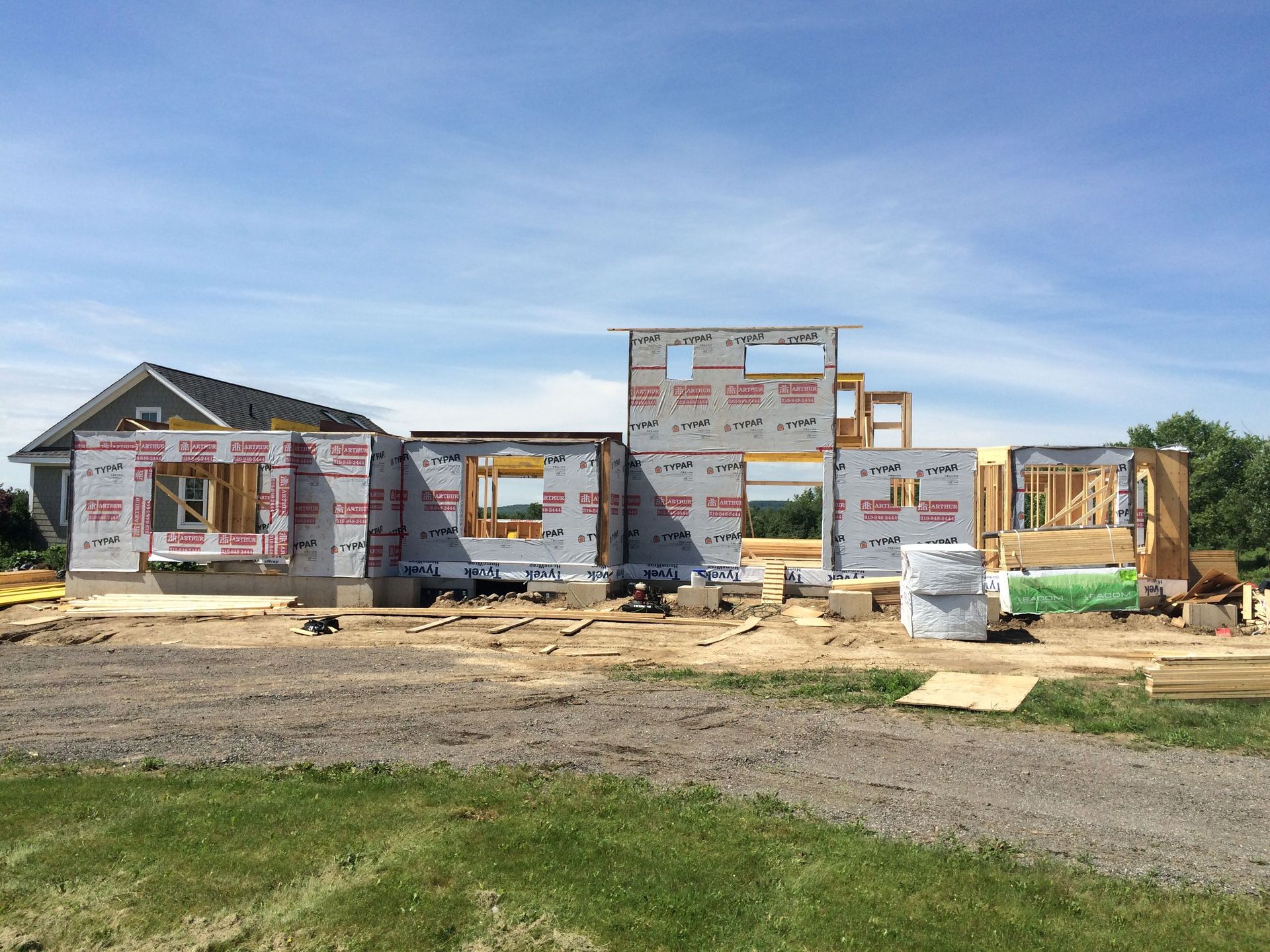 Construction framing image used in the Rebuild The Planet sample reel